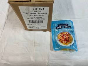 lot 307 image: 12x 8.8oz Rice & Easty  Thai Curry Coconut Flavored Rice Besy by 09252023