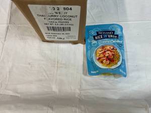 lot 308 image: 12x 8.8oz Rice & Easty  Thai Curry Coconut Flavored Rice Besy by 09252023