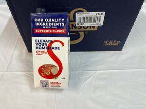 lot 316 image: 12x 32oz cartons Swanson Beef Stock  112023