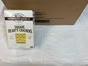 lot 342 image: 12x 6oz Boxes Square Hearty Crackers
