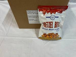 lot 351 image: 10x 7oz Bags Peanut Butter & Jelly Pretzel Bites Best by 04162023