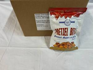 lot 352 image: 10x 7oz Bags Peanut Butter & Jelly Pretzel Bites Best by 04162023