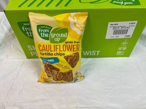 lot 360 image: 12x 4.5oz Bags Sea Salt Cauliflower Tortilla Chips