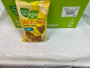lot 362 image: 12x 4.5oz Bags Sea Salt Cauliflower Tortilla Chips