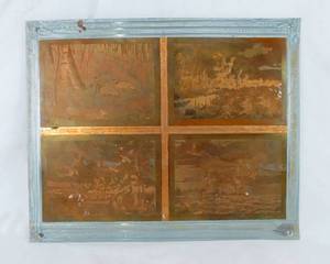 Set of 4 Copper David Maass Etchings on Revere TripleMetal Plus