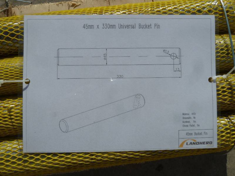 Landherd Excavator Bucket Pins 45mm x 330mm