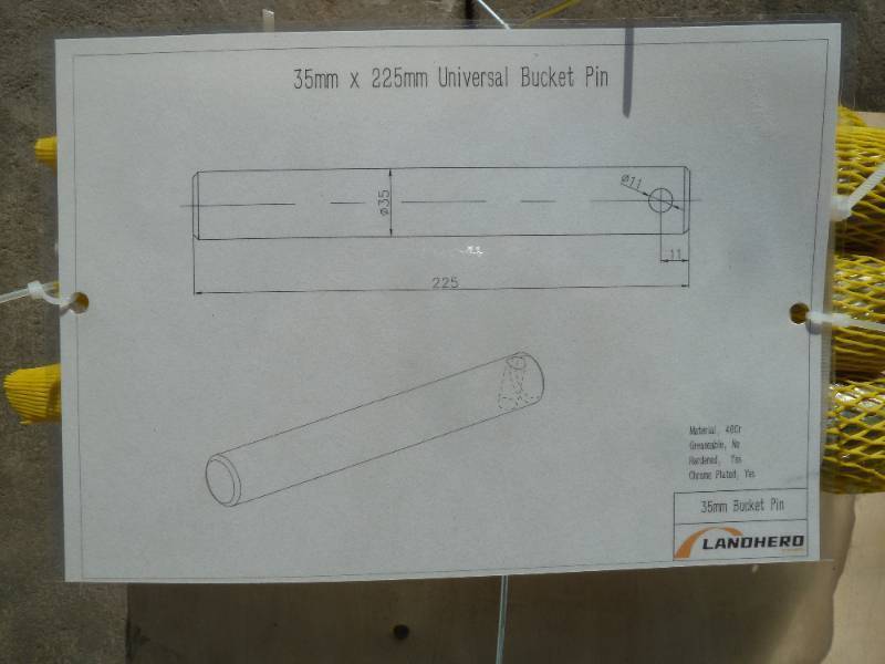 Landherd Excavator Bucket Pins 35mm x 225mm