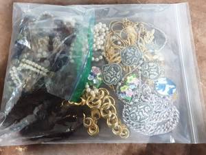 lot 4 image: One Gallon Bag Of Assorted Costume Jewelry