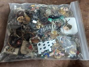 lot 6 image: One Gallon Bag Of Assorted Costume Jewelry