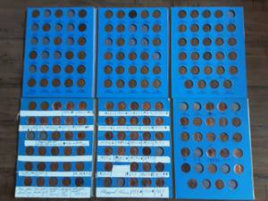 lot 42 image: Lincoln Set Coin Album 1909-1958 (Nearly Full Set)
