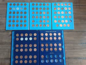 lot 43 image: 2-Sets Of Short Set Lincoln Cents 1941-1958 (One Has Sliders Protectors) Full