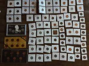 lot 45 image: 2-Sets Of 1982 Sets, Lincoln Steel Wartime & Large Lot Slabbed Cents, Some Unc.