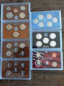 lot 49 image: 7-Proof Sets-1999, 2015, State Quarters Sets
