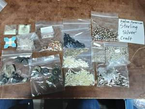 lot 31 image: Native American Beads, Buttons & Other Findings