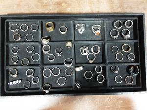 lot 75 image: 50-Assorted Rings Tray Not Included