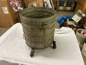 lot 160 image: Metal Mop Bucket on Wheels
