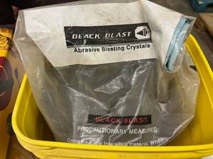 lot 184 image: Black Abrasive Blasting Crystals-50lbs