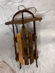 lot 57 image: 1 Vitage Wooden Sled