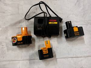 lot 83 image: Ryobi Charger & Batteries