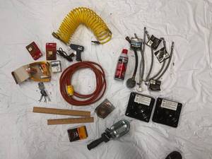 lot 101 image: Bucket With 2 Swivel-eez,Hydraulic Hose, Extension Cord, Air Hose & More