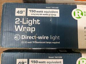 lot 118 image: 2x 2-Light Wrap & Light Bulbs
