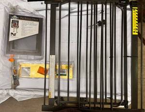 lot 136 image: Security Gate, Pet Screen Door, Door Kick Plate & Closetmaid-hanging rod