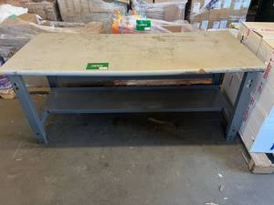 lot 196 image: Large Metal Work BenchTable