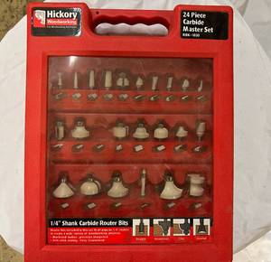 lot 6 image: 24 piece 14 Carbide Router Bits-Hickory Woodworking
