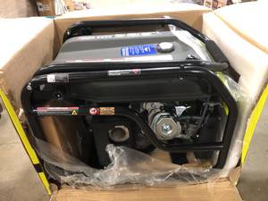 lot 35 image: RYOBI 6,500-Watt Gasoline Powered Portable Generator with CO Shutdown Sensor  Customer Returns See Pictures