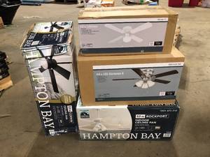 lot 38 image: Lot of Assorted Ceiling Light Fans Various Models and Conditions Customer Returns See Pictures