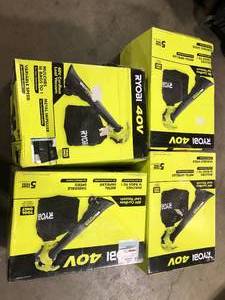 lot 39 image: Lot of Ryobi Cordless Leaf Vacuums Customer Returns See Pictures