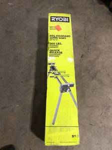 lot 31 image: RYOBI Foldable Miter Saw QUICKSTAND  Customer Returns See Pictures