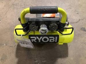 lot 33 image: RYOBI ONE 1 Gal. 120 PSI Portable 18V Horizontal Air Compressor ( 0.5 CFM at 90 PSI )  Customer Returns See Pictures