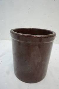 lot 39 image: Brown Glazed Stoneware Crock