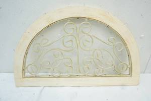lot 125 image: Home Decor Wooden Half Circle Frame Metal 12x24