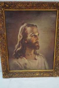 lot 132 image: Warner Sallman Painting of Jesus 1940 Copyright Painting 1949