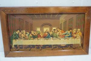 lot 134 image: Vintage Paint By Number of The Last Supper