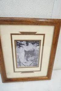 lot 151 image: Wood Framed Picture called Spirit Watch By Marguerite Fields