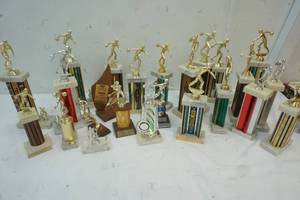 lot 232 image: Variety of Bowling Trophies