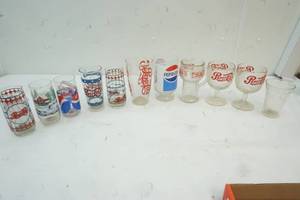 lot 258 image: Variety of Pepsi-Cola Drinking Glasses