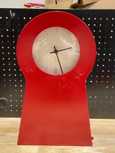 Bright Red Wall Clock