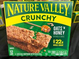 lot 6 image: Oats and honey granola bars 3 boxes Best By 05242024