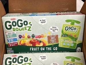 lot 39 image: Apple Sauce pouches 6 boxes Best By 11292023
