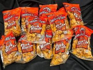 lot 54 image: BBQ Pork rinds 12 bags Best By 11092023