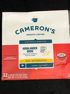 lot 94 image: Camerons Keurig Rum and Butterscotch 2 boxes 32 pod per box Best By 10282023