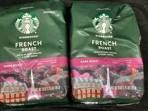 lot 229 image: Starbucks  French Roast ground 2 Large bags Best By 06072023