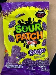 lot 532 image: Sour Patch kids Grape 12 x 8oz Bags Best By 04112023