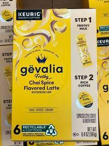 lot 150 image: Gevalia Chai K Cups 6 Boxes of 6 each Best By 11162023