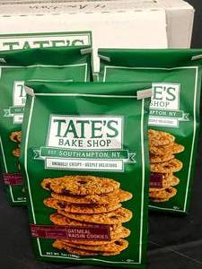 lot 160 image: Tates Oatmeal raisin Cookies 3 Bags Best By 12182023