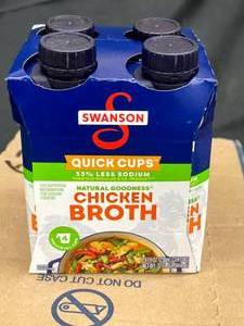 lot 775 image: Swanson Chicken Broth 24 X 8oz cartons Best By 07182023